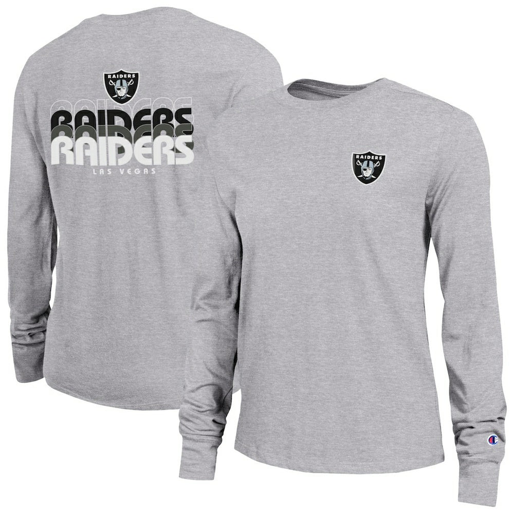 Las Vegas Raiders Champion Women's Core Long-Sleeve T-Shirt - Heather Gray sale