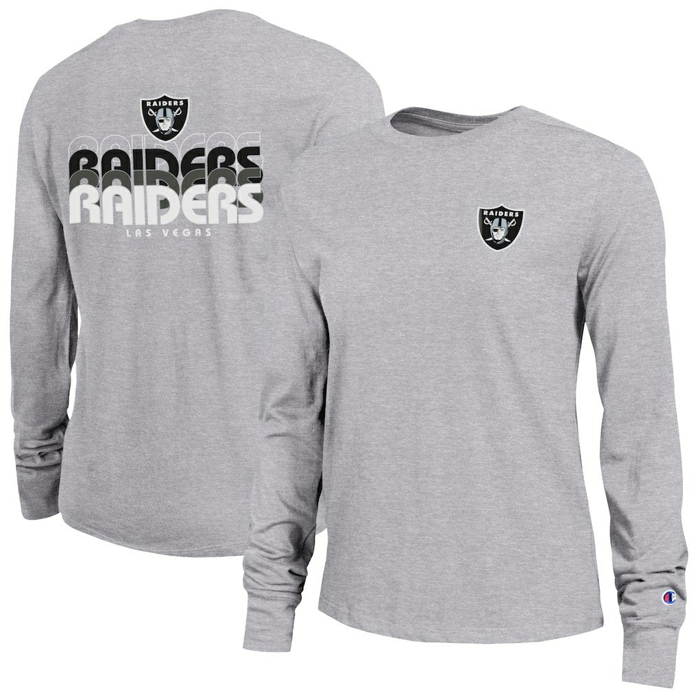 Las Vegas Raiders Champion Women's Core Long-Sleeve T-Shirt - Heather Gray sale