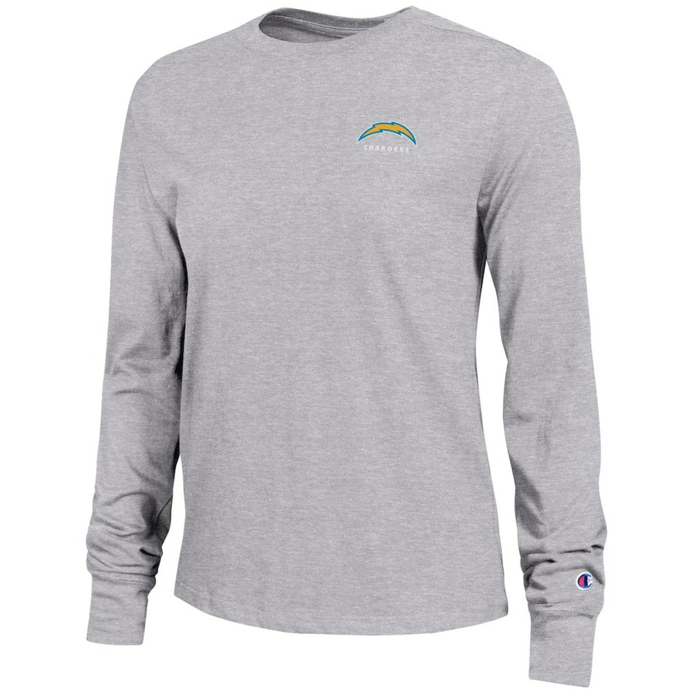 Los Angeles Chargers Champion Women's Core Long-Sleeve T-Shirt - Heather Gray on sale
