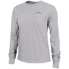 Los Angeles Chargers Champion Women's Core Long-Sleeve T-Shirt - Heather Gray on sale