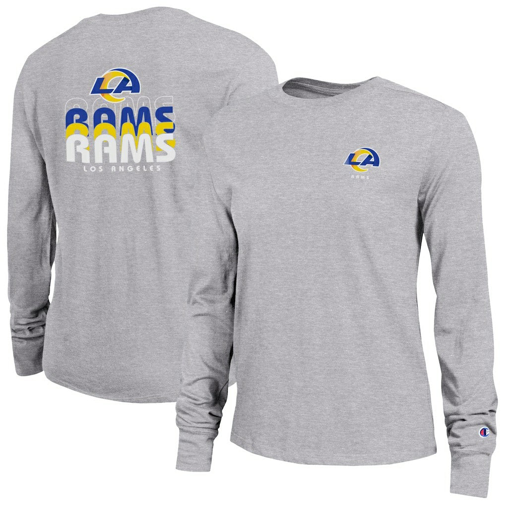 Los Angeles Rams Champion Women's Core Long-Sleeve T-Shirt - Heather Gray outlet