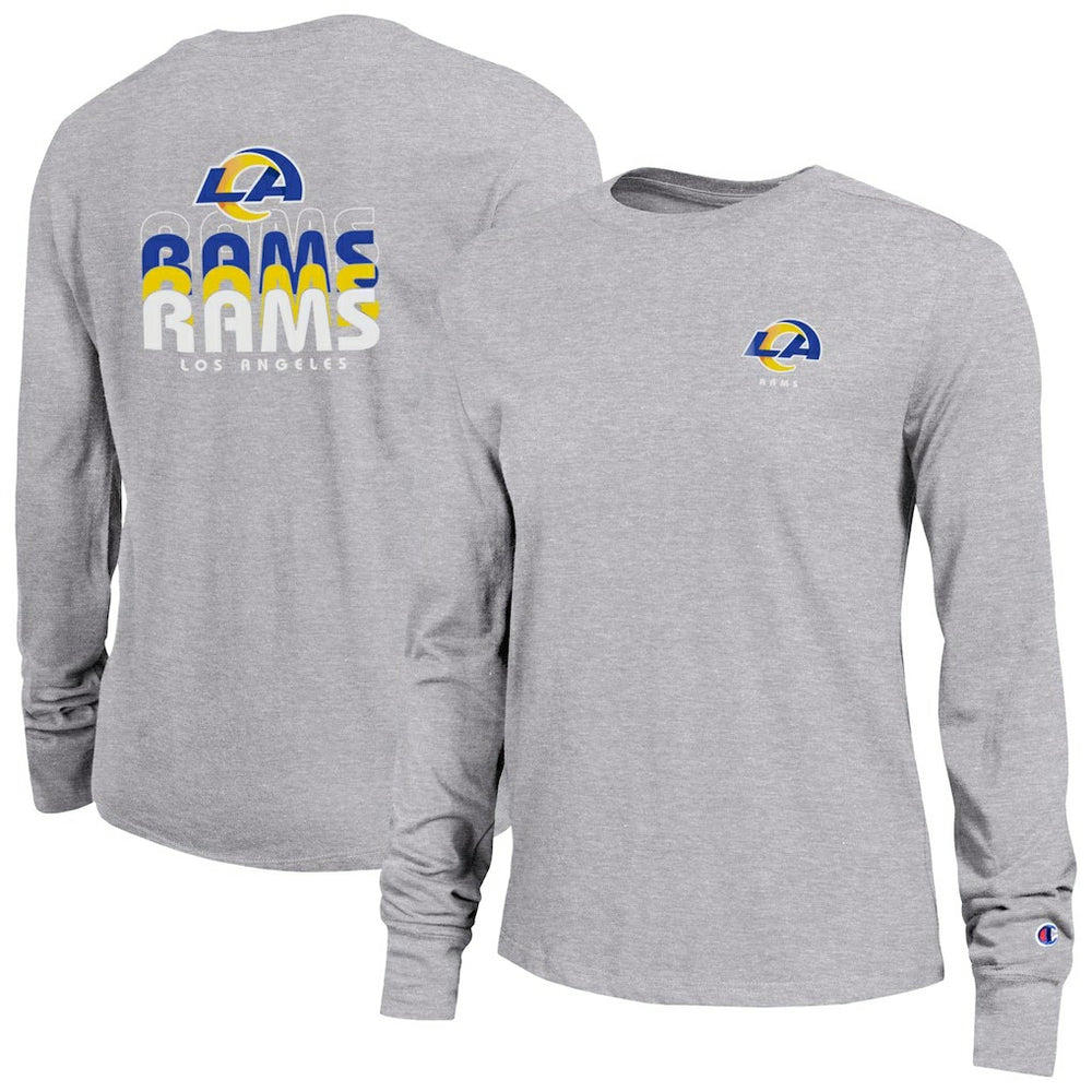 Los Angeles Rams Champion Women's Core Long-Sleeve T-Shirt - Heather Gray outlet