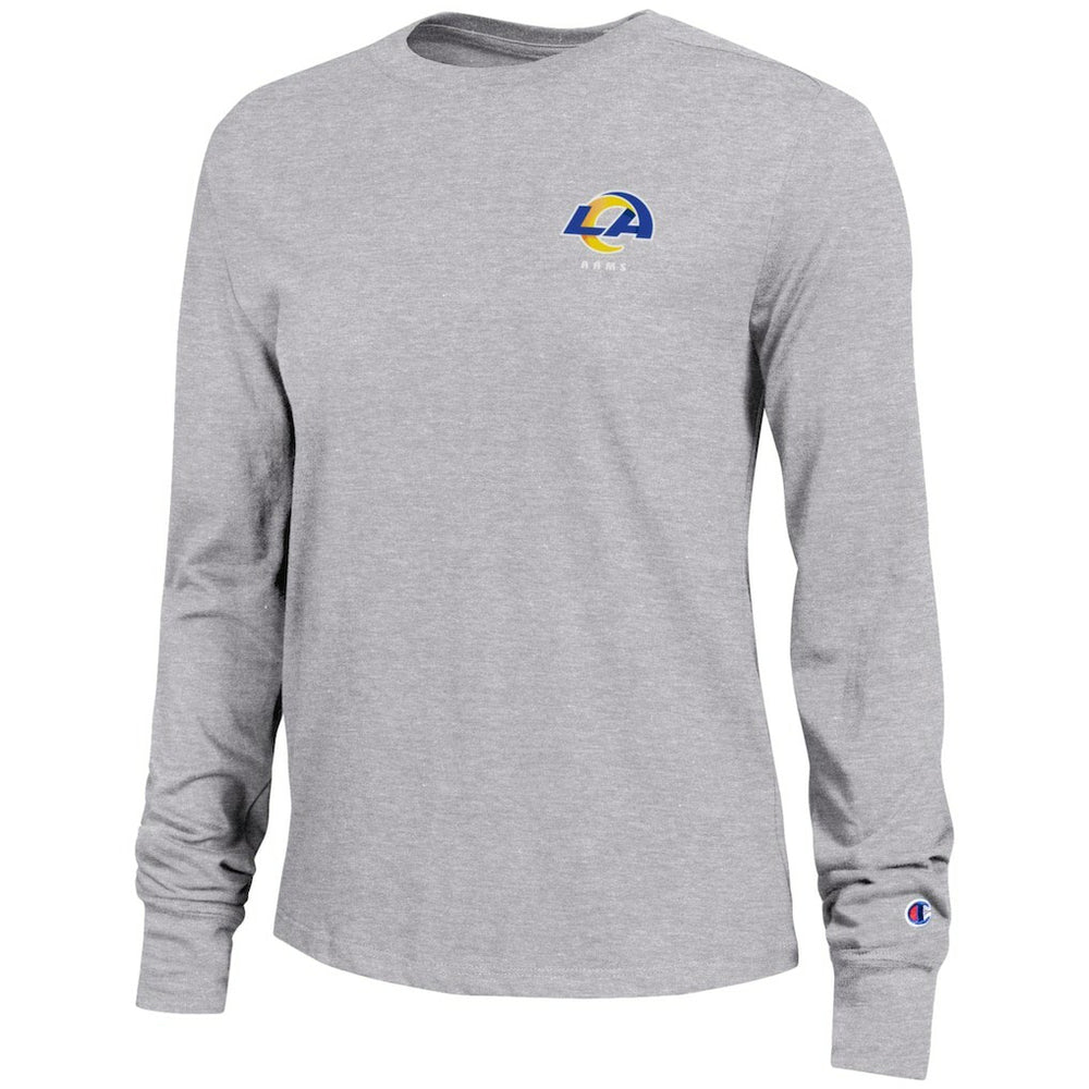 Los Angeles Rams Champion Women's Core Long-Sleeve T-Shirt - Heather Gray outlet