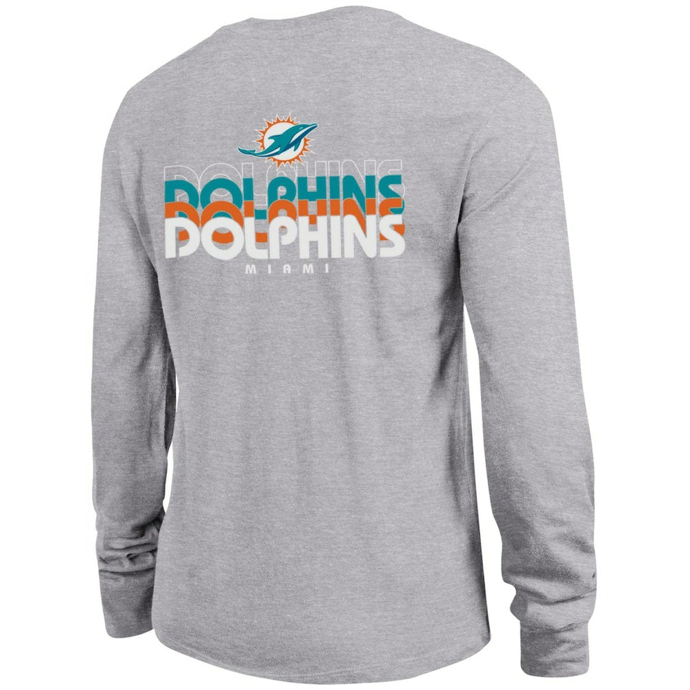 Miami Dolphins Champion Women's Core Long-Sleeve T-Shirt - Heather Gray cheap