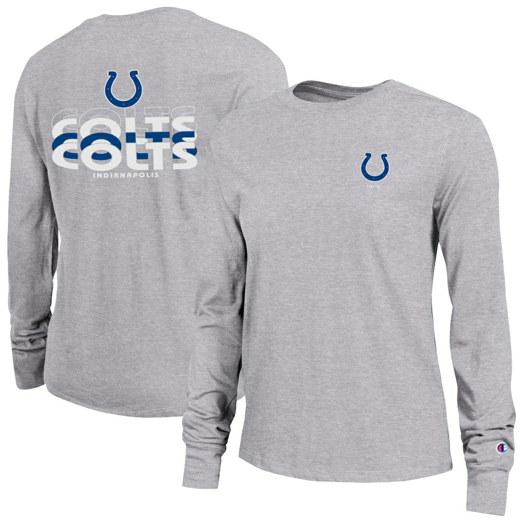 Indianapolis Colts Champion Women's Core Long-Sleeve T-Shirt - Heather Gray on sale