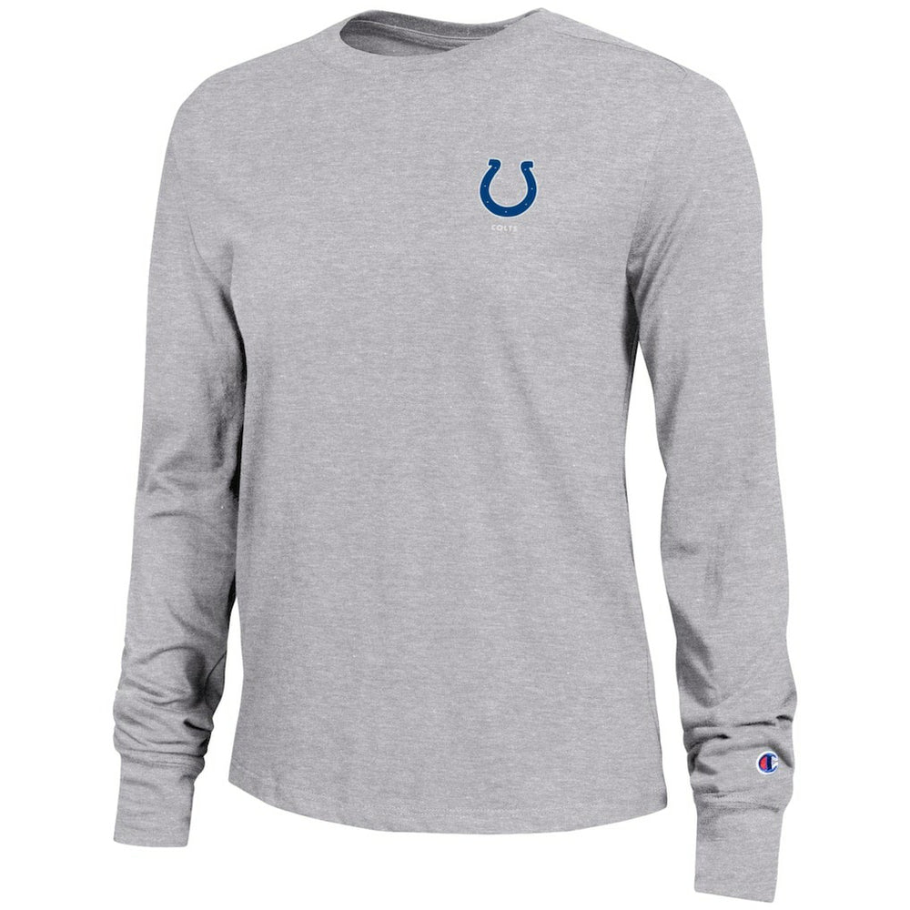 Indianapolis Colts Champion Women's Core Long-Sleeve T-Shirt - Heather Gray on sale