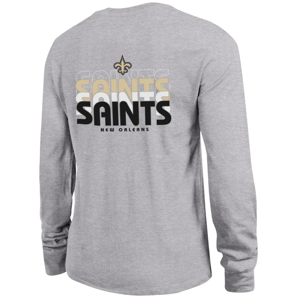 New Orleans Saints Champion Women's Core Long-Sleeve T-Shirt - Heather Gray discount