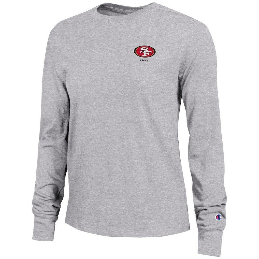 San Francisco 49ers Champion Women's Core Long-Sleeve T-Shirt - Heather Gray cheap