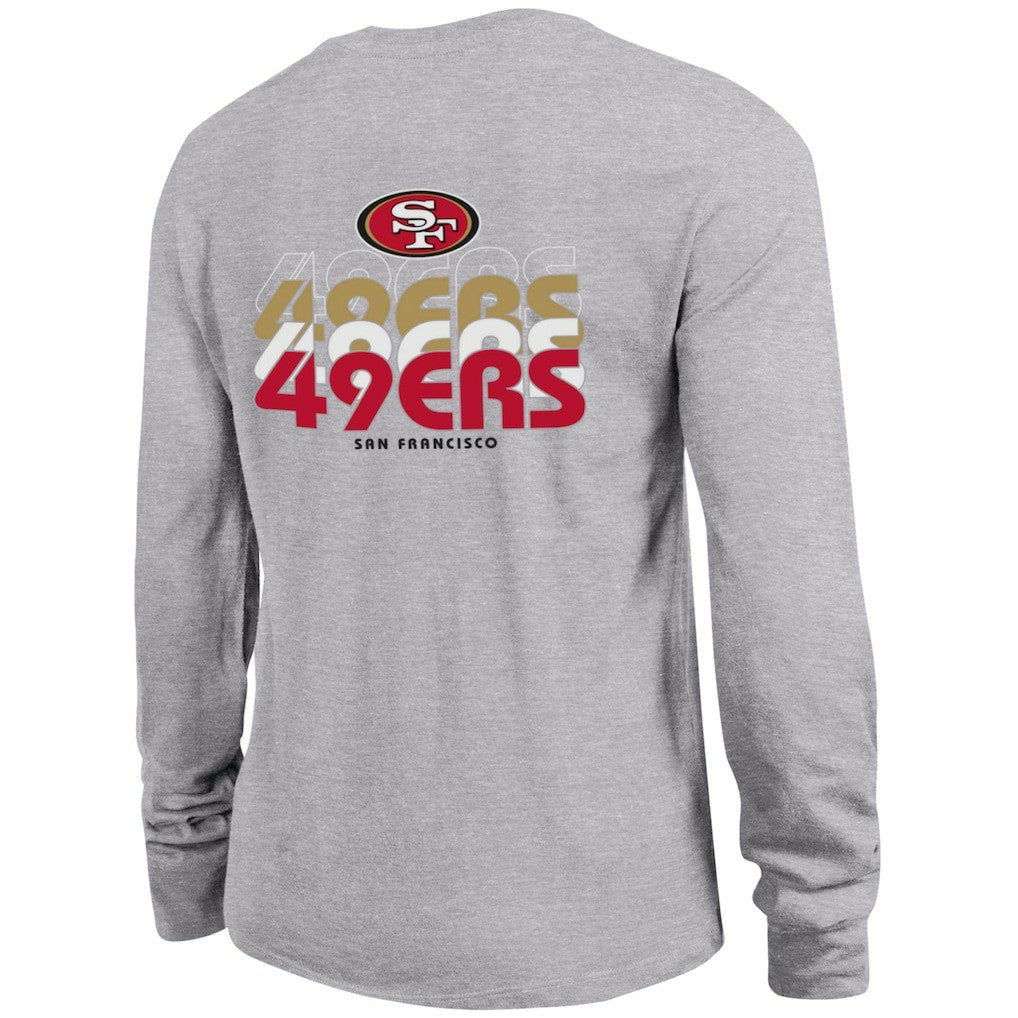 San Francisco 49ers Champion Women's Core Long-Sleeve T-Shirt - Heather Gray cheap