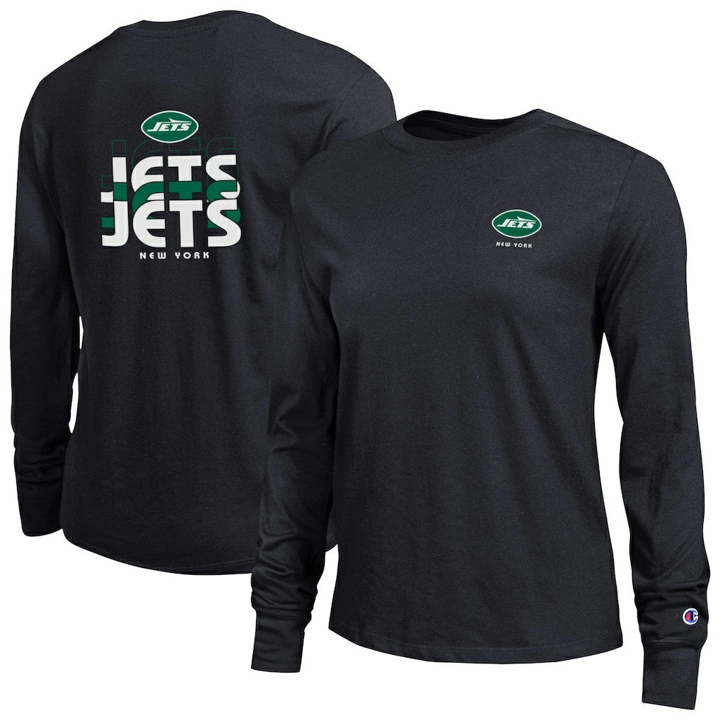 New York Jets Champion Women's Core Long-Sleeve T-Shirt - Black discount