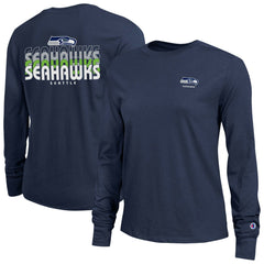 Seattle Seahawks Champion Women's Core Long-Sleeve T-Shirt - College Navy outlet