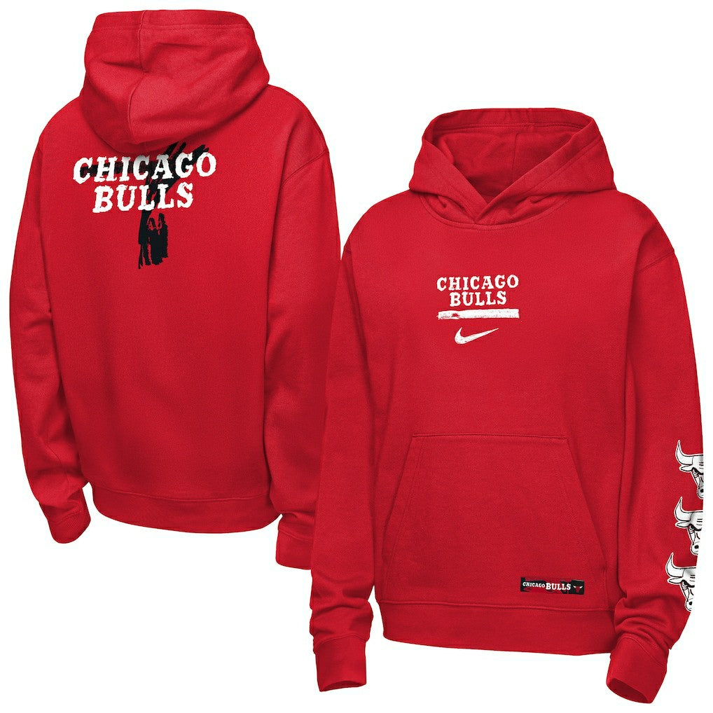 Chicago Bulls Youth Courtside Club Premiere Hoodie - Red sale