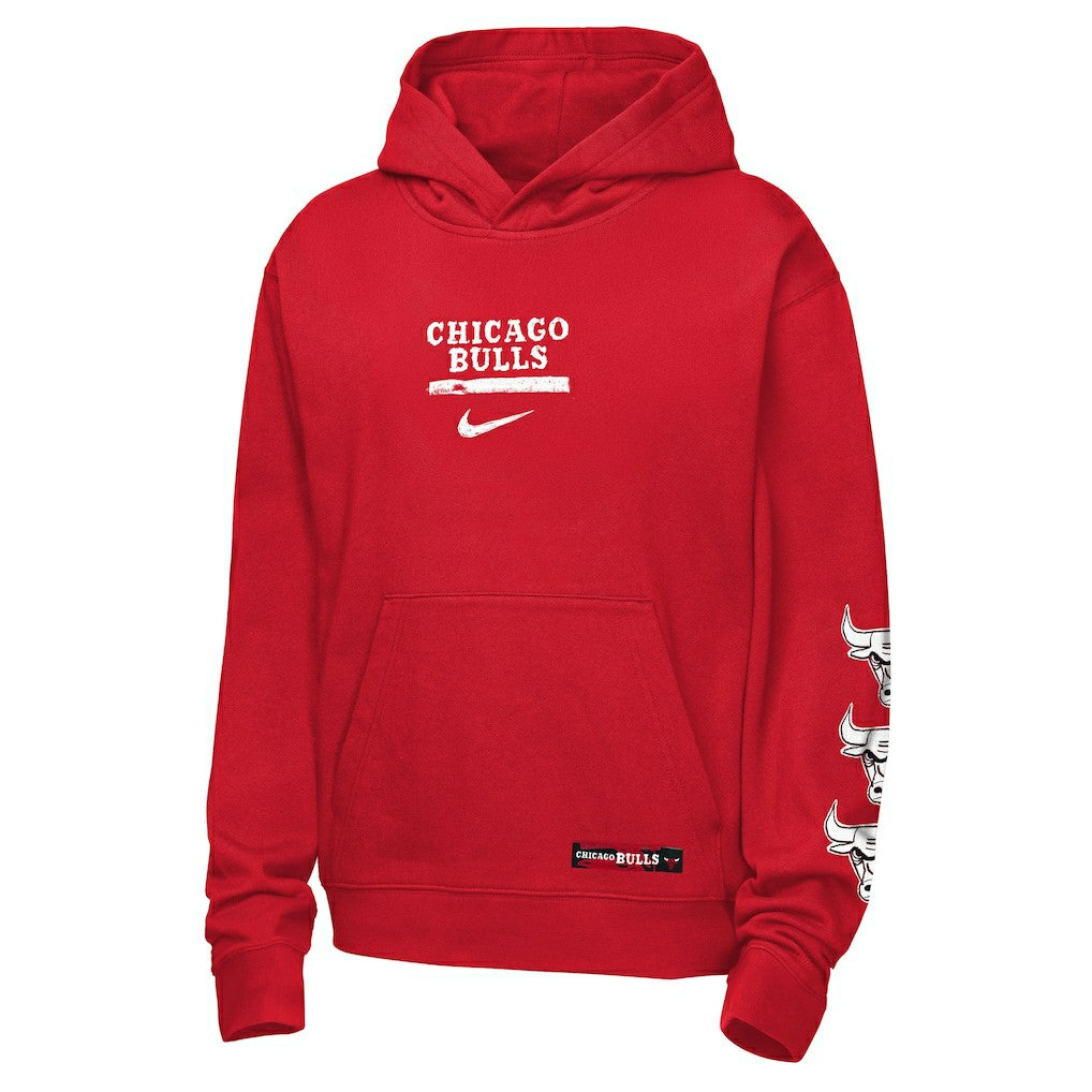 Chicago Bulls Youth Courtside Club Premiere Hoodie - Red sale
