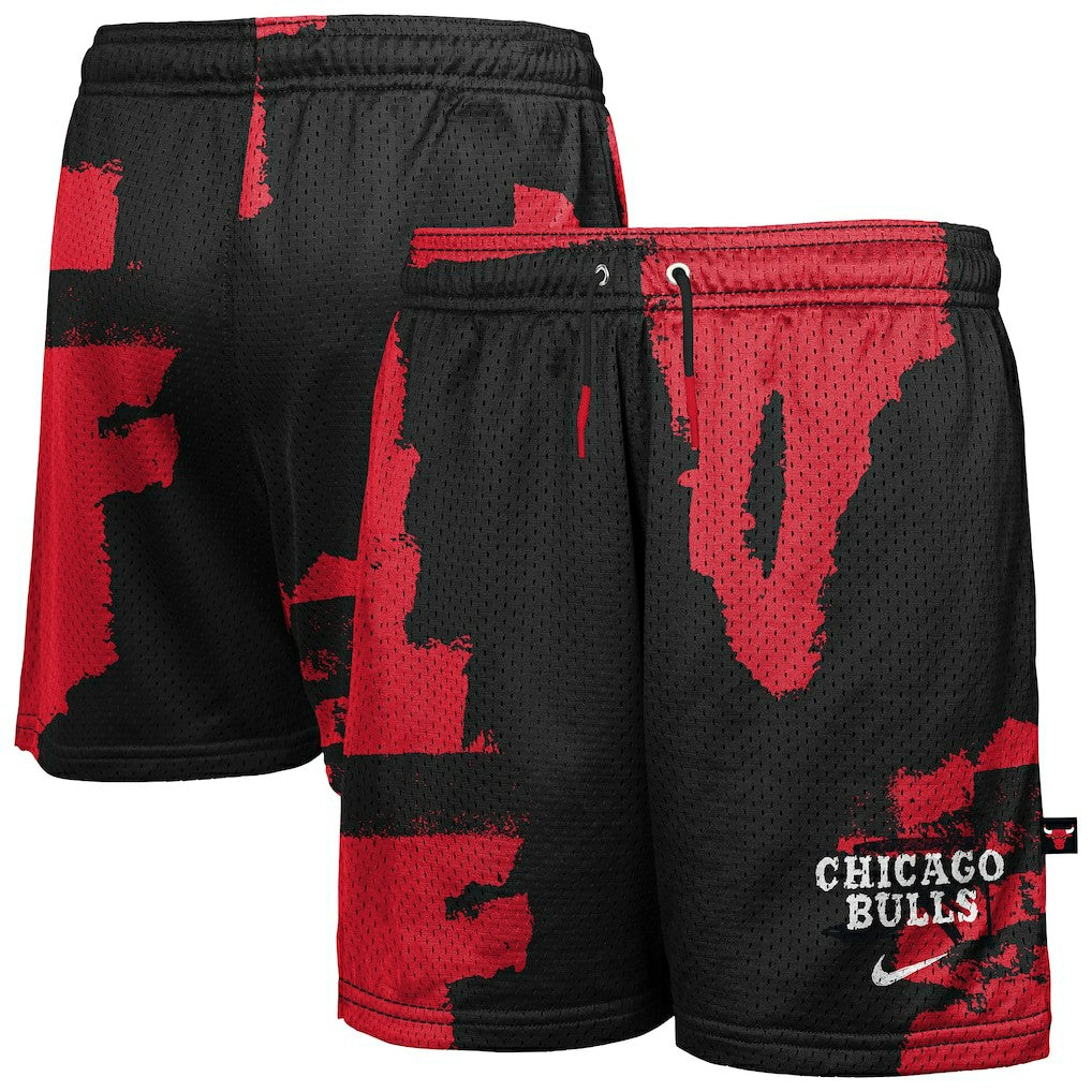 Chicago Bulls Youth Courtside Pro Shot Dri-FIT Mesh Practice Shorts - Black/Red shop