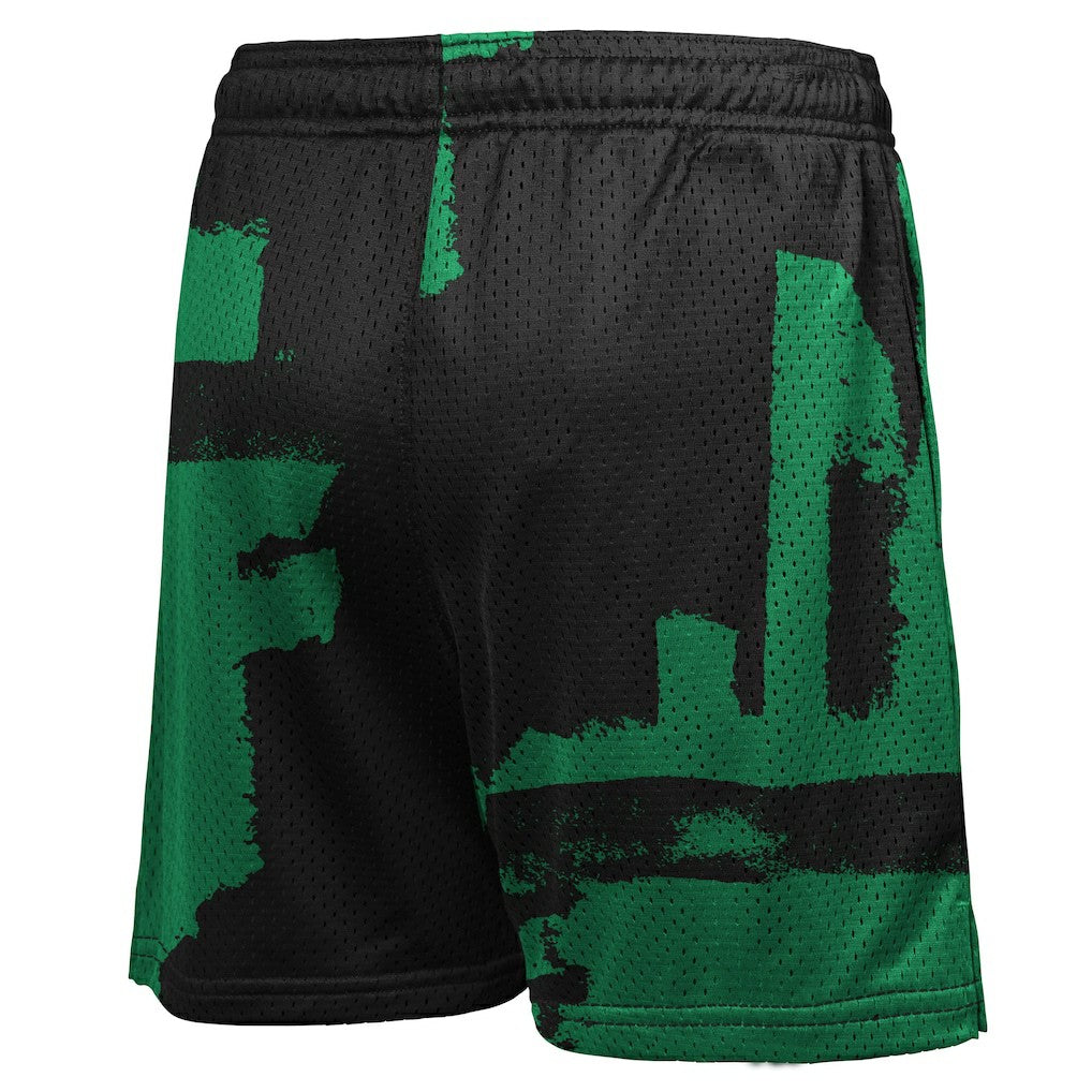 Boston Celtics Youth Courtside Pro Shot Dri-FIT Mesh Practice Shorts - Black/Kelly Green outlet