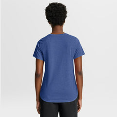 Chicago Cubs Women's Arched Tri-Blend T-Shirt Heather Royal