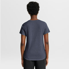 Minnesota Twins Women's Arched Tri-Blend T-Shirt Heather Navy