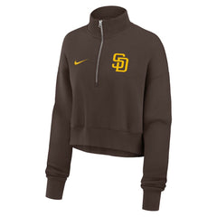San Diego Padres Women's Primetime Phoenix Fleece Half-Zip Sweatshirt Brown