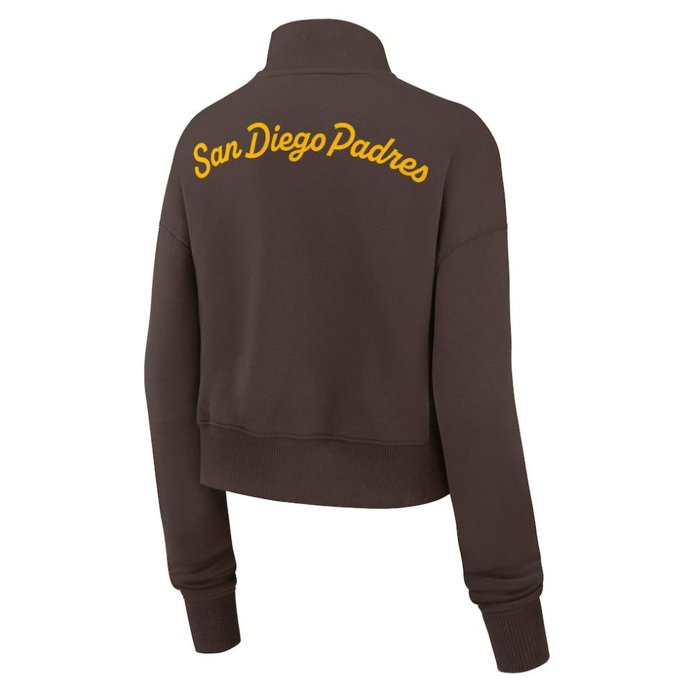 San Diego Padres Women's Primetime Phoenix Fleece Half-Zip Sweatshirt Brown