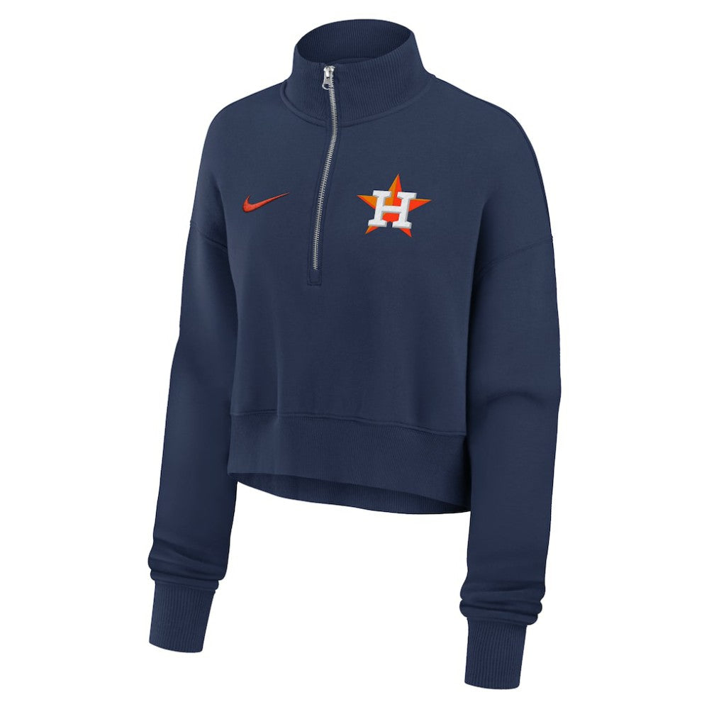 Houston Astros Women's Primetime Phoenix Fleece Half-Zip Sweatshirt Navy