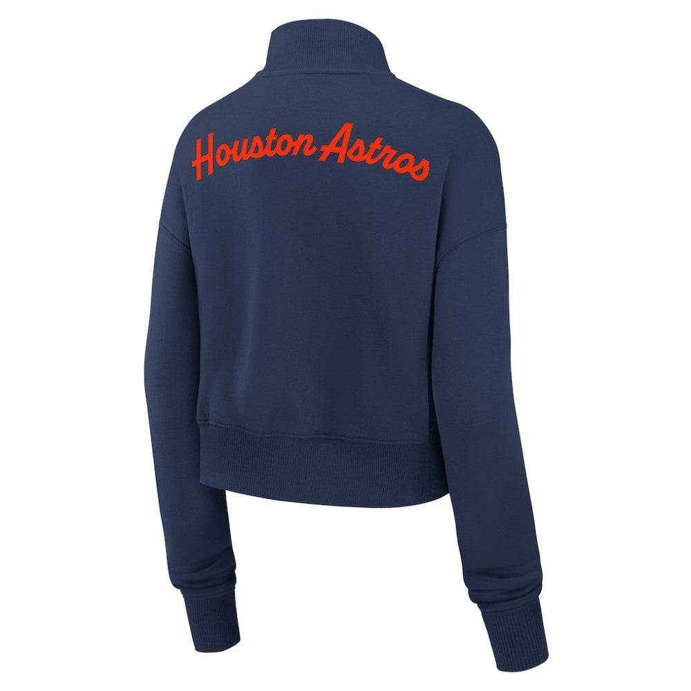 Houston Astros Women's Primetime Phoenix Fleece Half-Zip Sweatshirt Navy