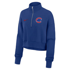 Chicago Cubs Women's Primetime Phoenix Fleece Half-Zip Sweatshirt Royal