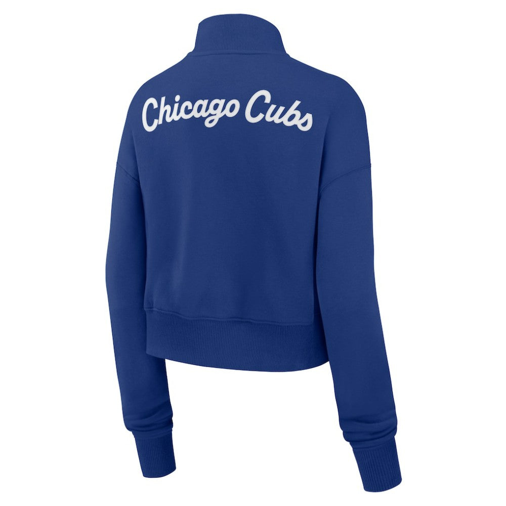 Chicago Cubs Women's Primetime Phoenix Fleece Half-Zip Sweatshirt Royal