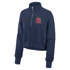 St. Louis Cardinals Women's Primetime Phoenix Fleece Half-Zip Sweatshirt Navy