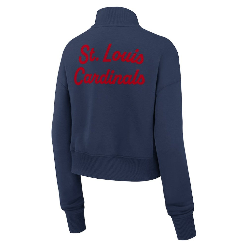 St. Louis Cardinals Women's Primetime Phoenix Fleece Half-Zip Sweatshirt Navy
