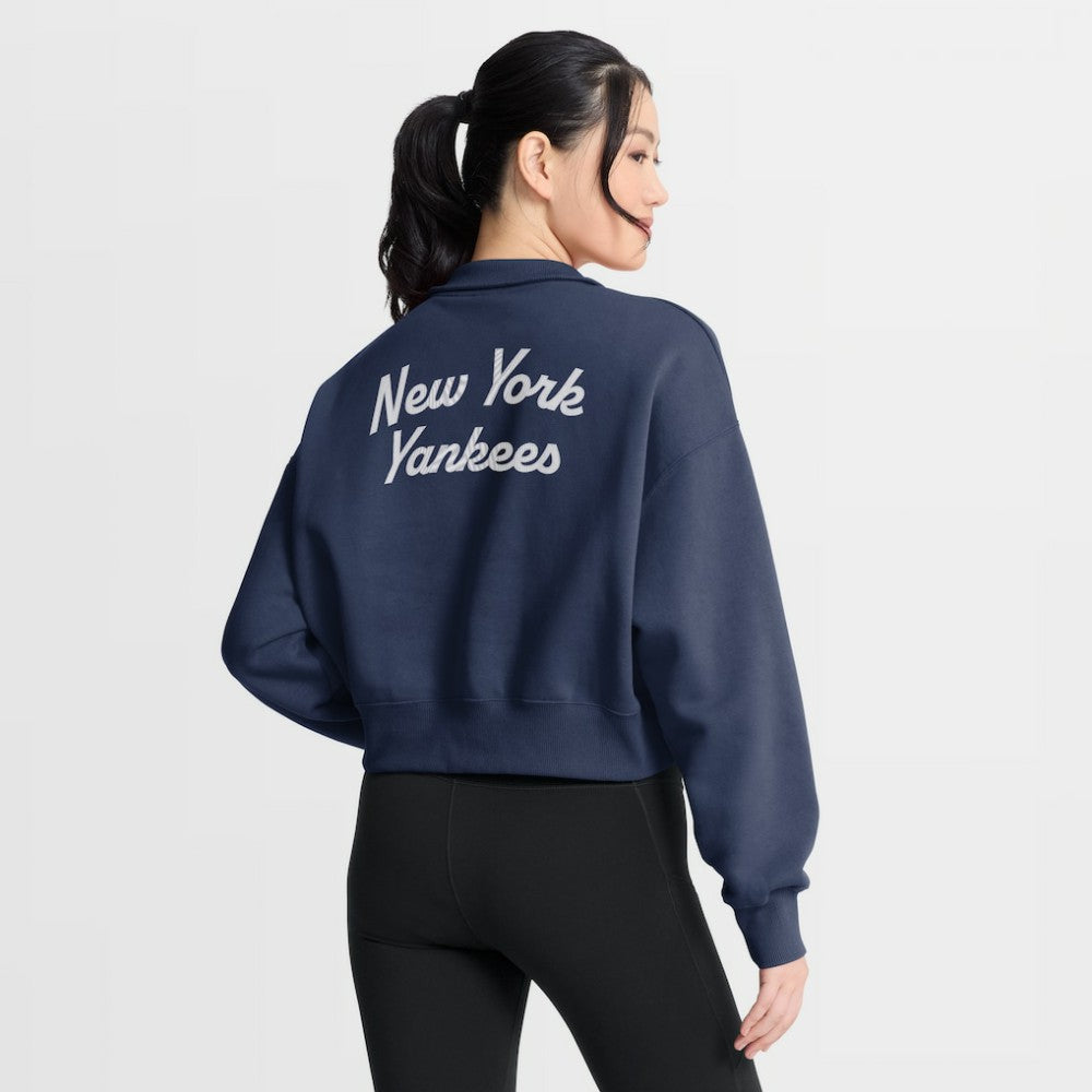 New York Yankees Women's Primetime Phoenix Fleece Half-Zip Sweatshirt Navy