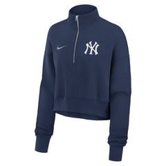 New York Yankees Women's Primetime Phoenix Fleece Half-Zip Sweatshirt Navy