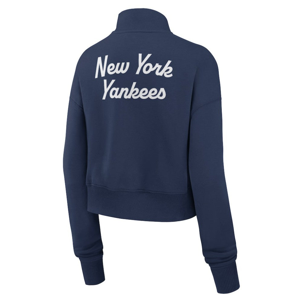 New York Yankees Women's Primetime Phoenix Fleece Half-Zip Sweatshirt Navy