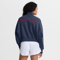Minnesota Twins Women's Primetime Phoenix Fleece Half-Zip Sweatshirt Navy