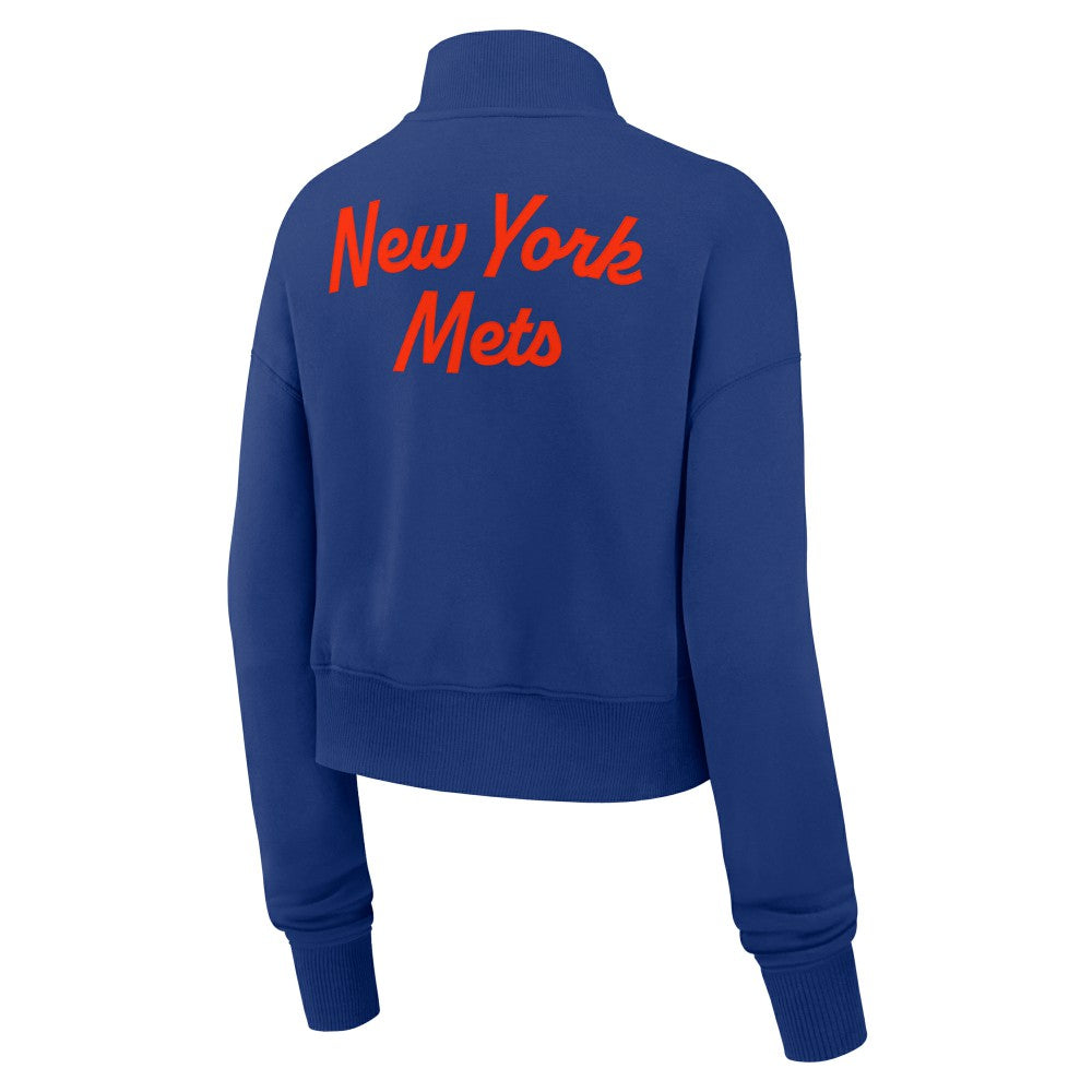 New York Mets Women's Primetime Phoenix Fleece Half-Zip Sweatshirt Royal