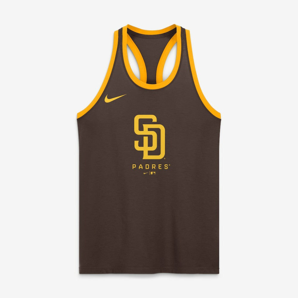 San Diego Padres Women's Tri-Blend Dri-FIT Racerback Tank Top Brown