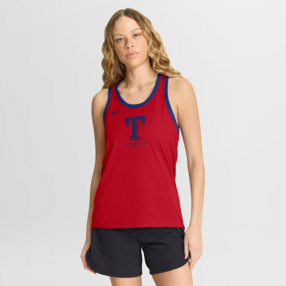Texas Rangers Women's Tri-Blend Dri-FIT Racerback Tank Top Red