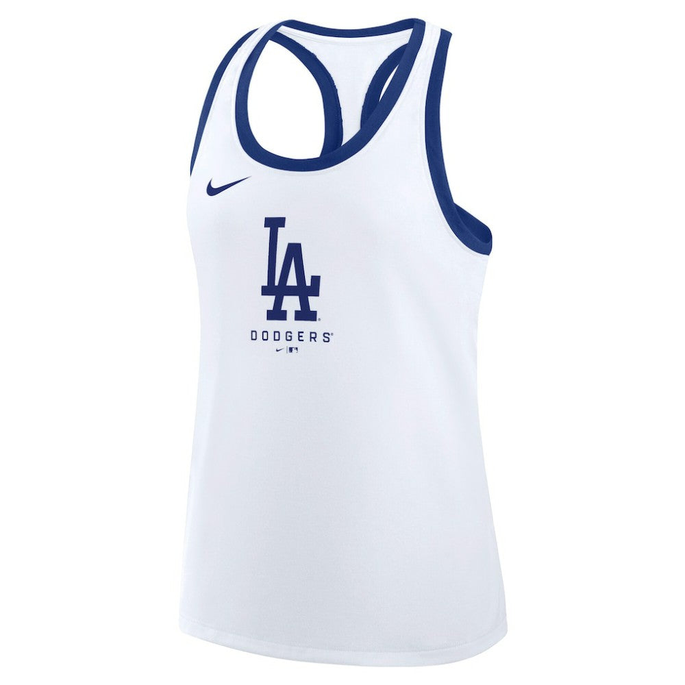Los Angeles Dodgers Women's Tri-Blend Dri-FIT Racerback Tank Top White