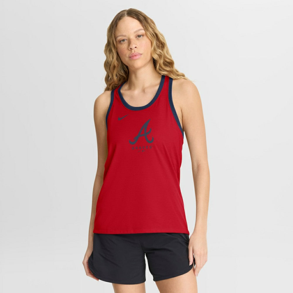 Atlanta Braves Women's Tri-Blend Dri-FIT Racerback Tank Top Red