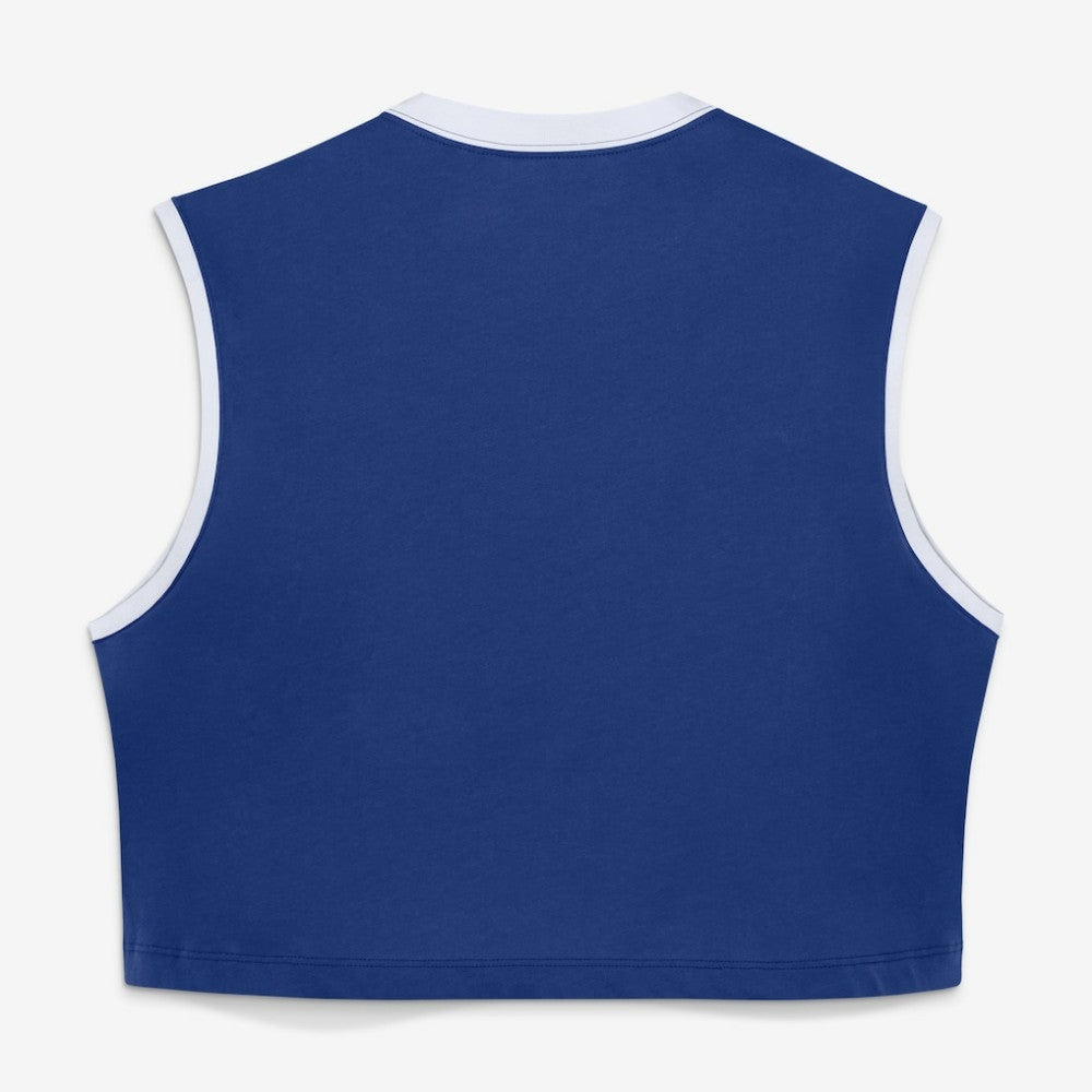 Los Angeles Dodgers Women's Primetime Loose Dri-FIT Cropped Tank Top Royal