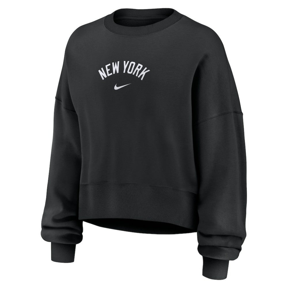 New York Yankees Women's Oversized Primetime Sweatshirt Black