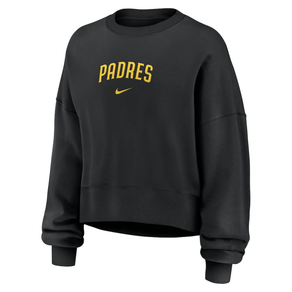 San Diego Padres Women's Oversized Primetime Sweatshirt Black
