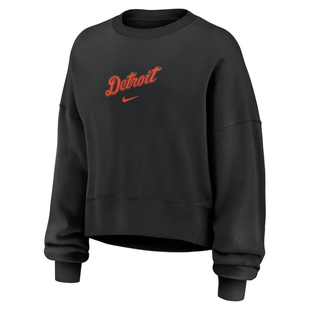 Detroit Tigers Women's Oversized Primetime Sweatshirt Black