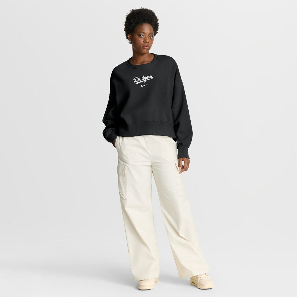 Los Angeles Dodgers Women's Oversized Primetime Sweatshirt Black