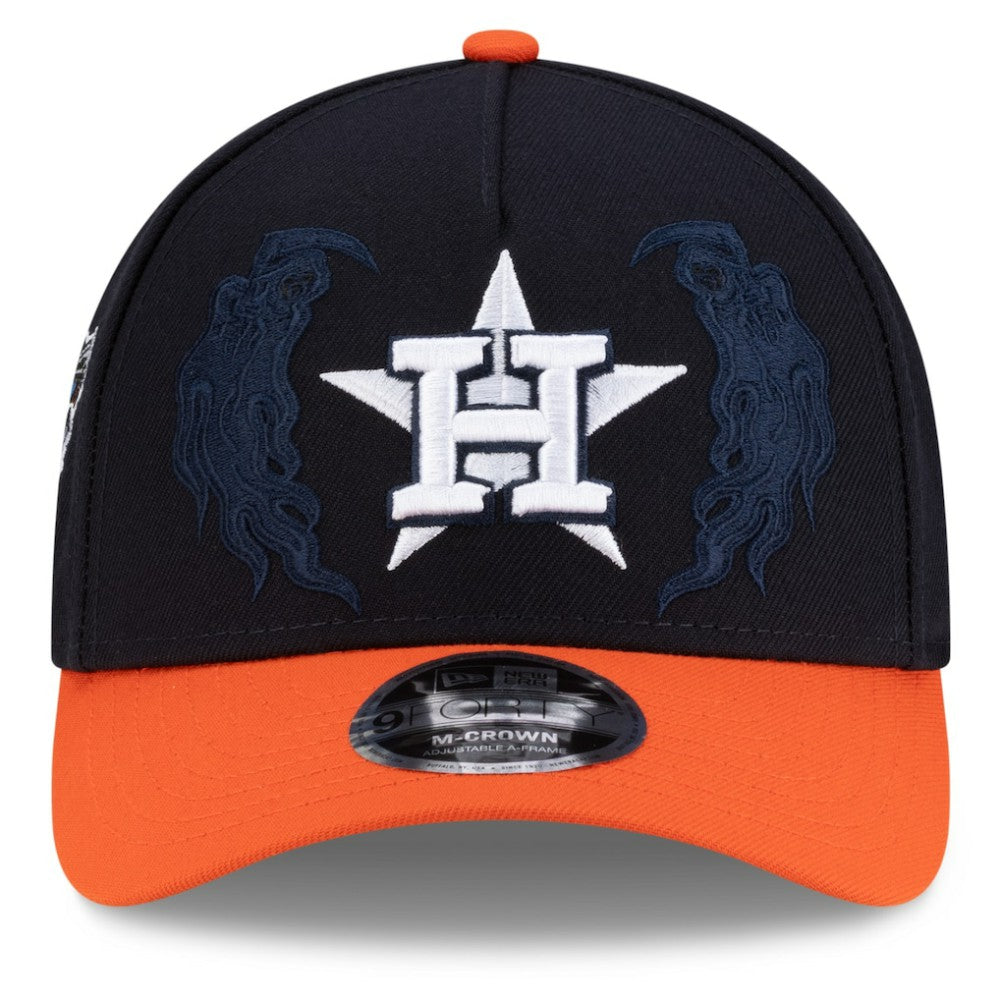 Houston Astros x Warren Lotas 9FORTY A-Frame M-Crown Adjustable Hat Navy/Orange