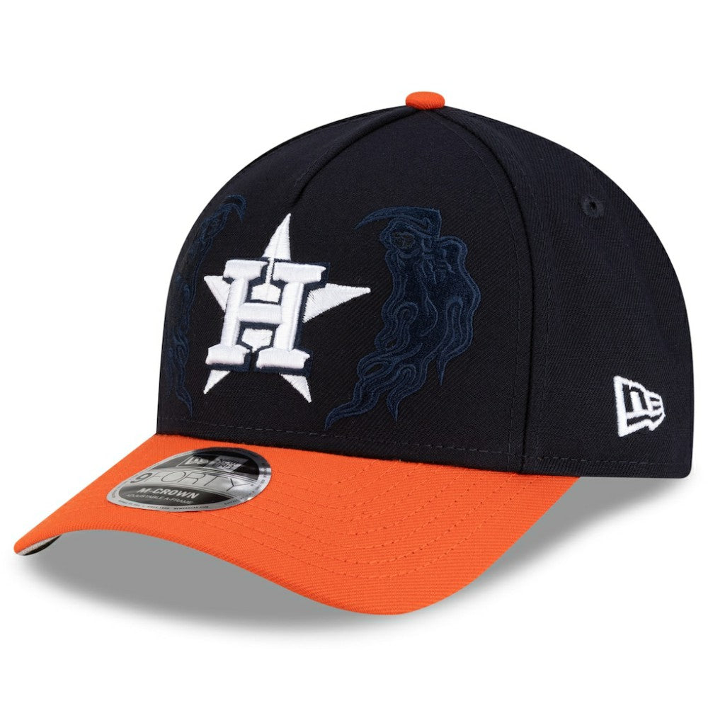 Houston Astros x Warren Lotas 9FORTY A-Frame M-Crown Adjustable Hat Navy/Orange