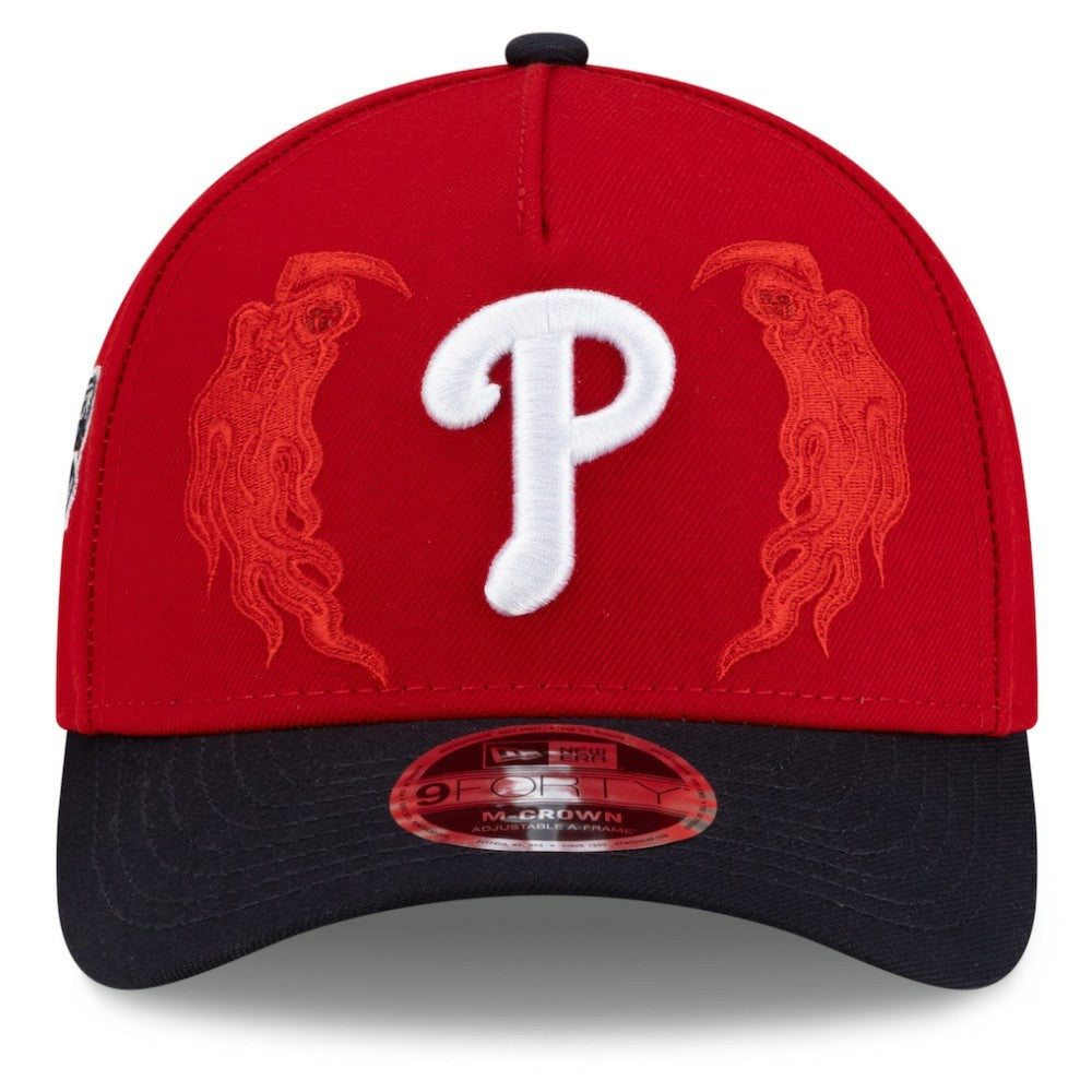 Philadelphia Phillies x Warren Lotas 9FORTY A-Frame M-Crown Adjustable Hat Red/Navy