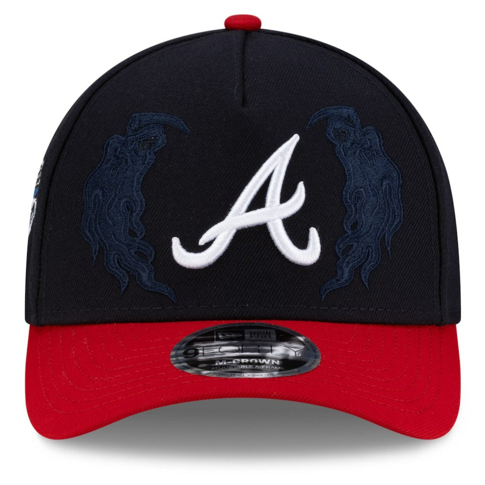 Atlanta Braves x Warren Lotas 9FORTY A-Frame M-Crown Adjustable Hat Navy/Red