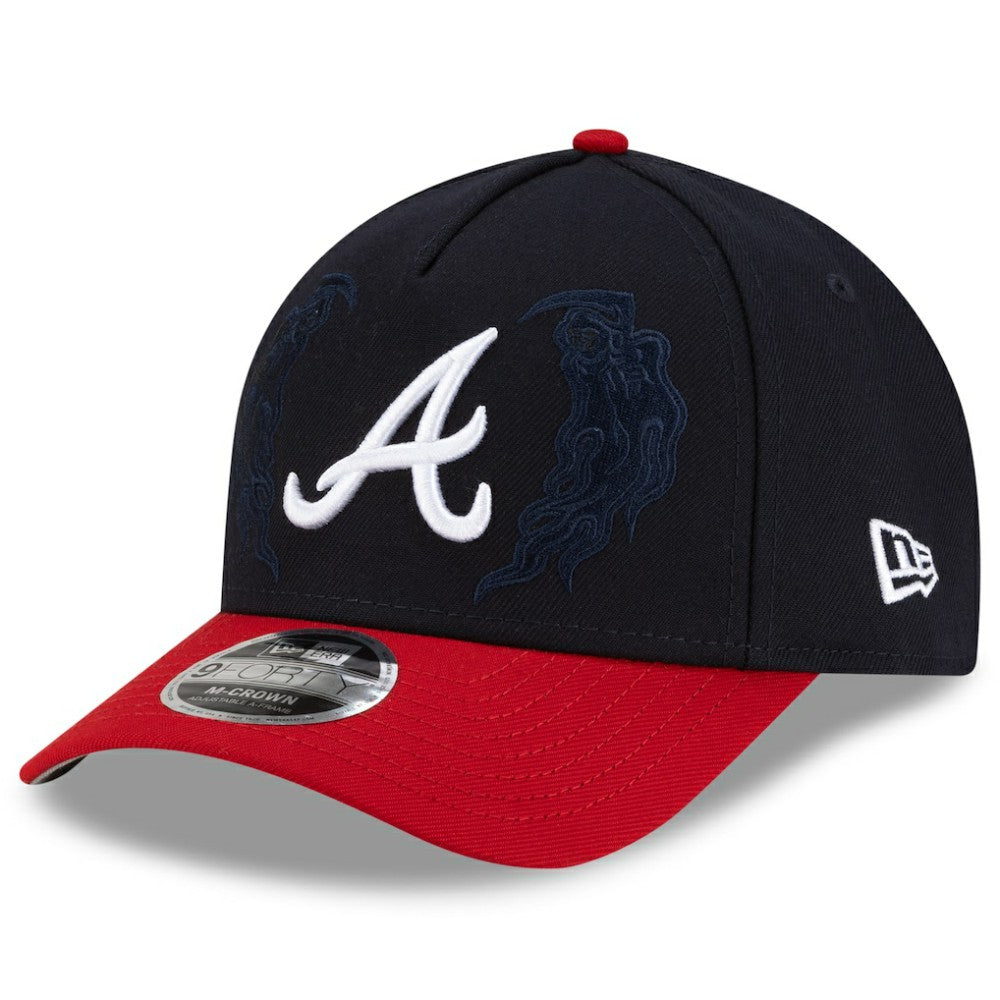 Atlanta Braves x Warren Lotas 9FORTY A-Frame M-Crown Adjustable Hat Navy/Red