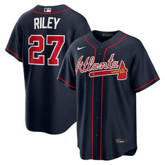 Austin Riley Atlanta Braves Alternate Replica Jersey Navy