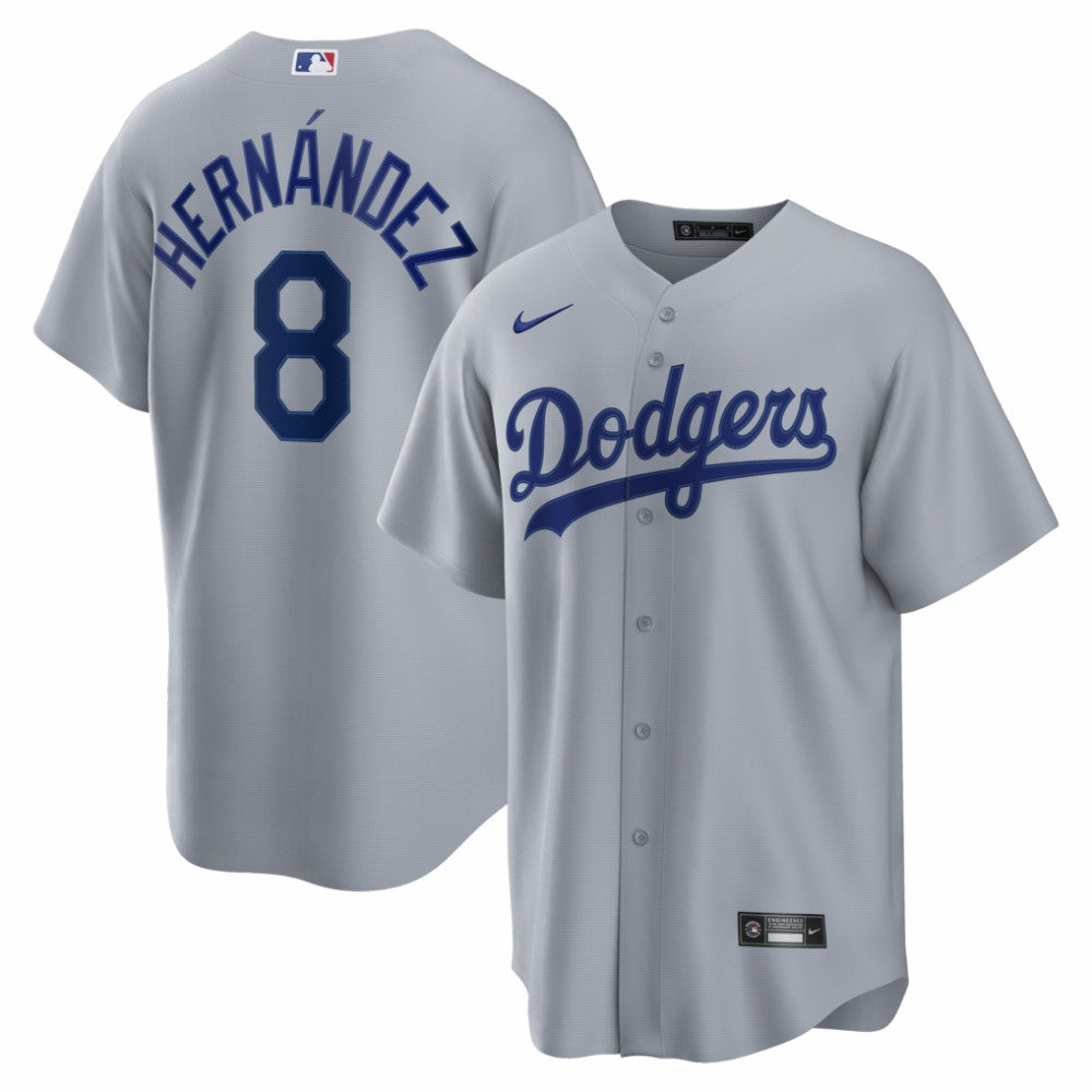 Enrique Hernández Los Angeles Dodgers Road Replica Jersey Gray